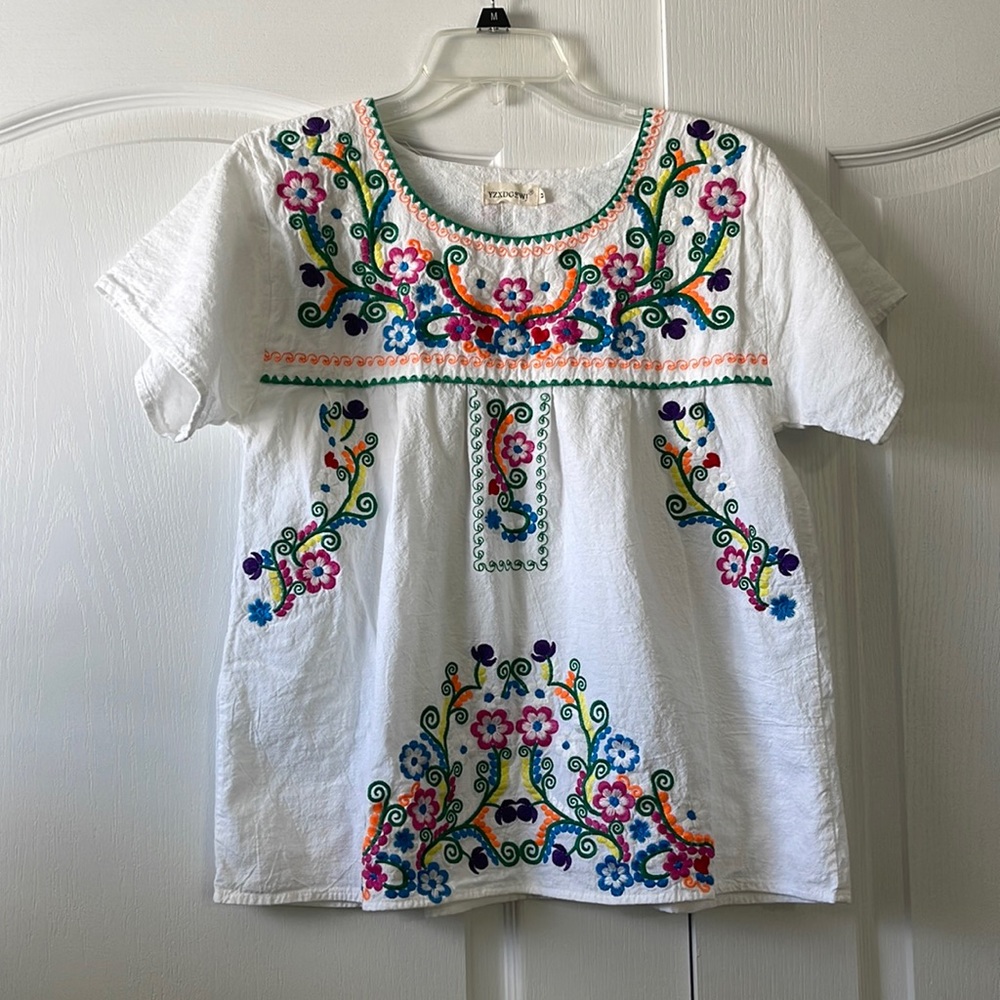 Women’s Mexican Embroidered Shirt